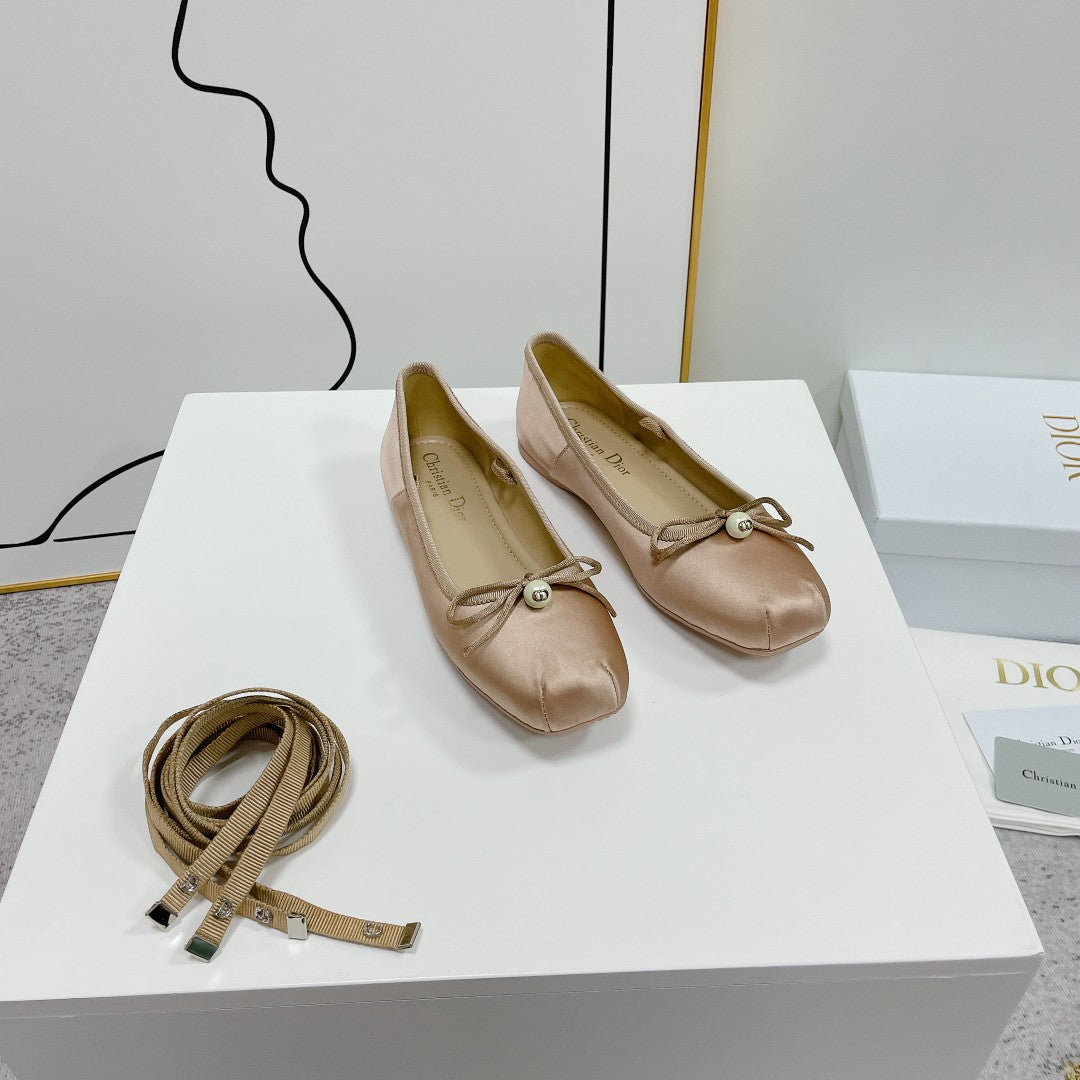 Dior 2026 Grosgrain D-Joy Ballet Flats Satin 966604