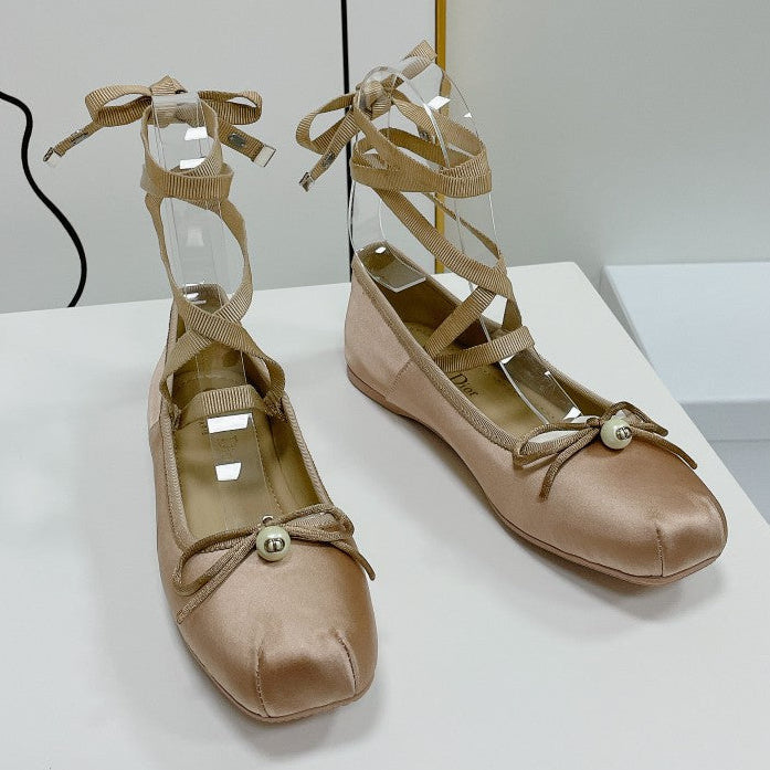 Dior 2026 Grosgrain D-Joy Ballet Flats Satin 966604