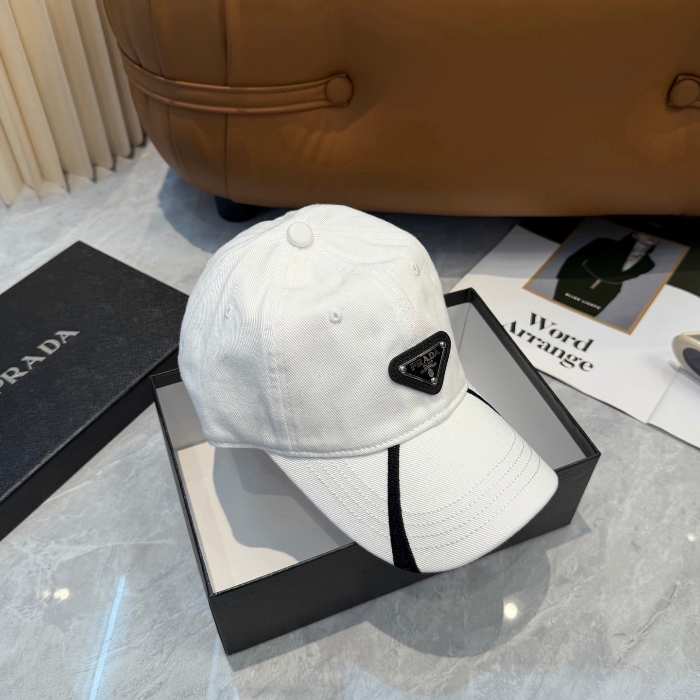 Prada Cotton Baseball Cap 413158