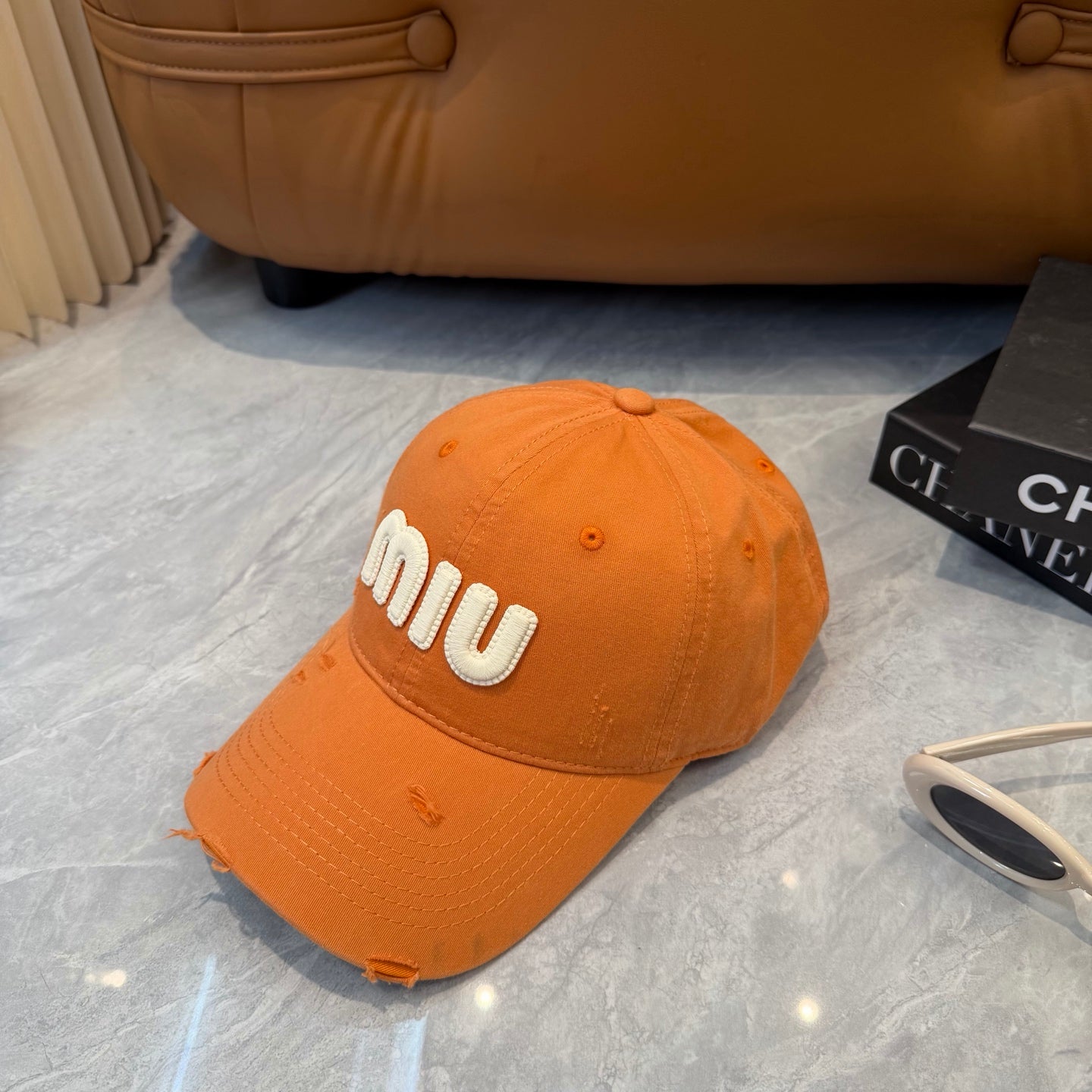 Miumiu Logo Hat Cotton 401100