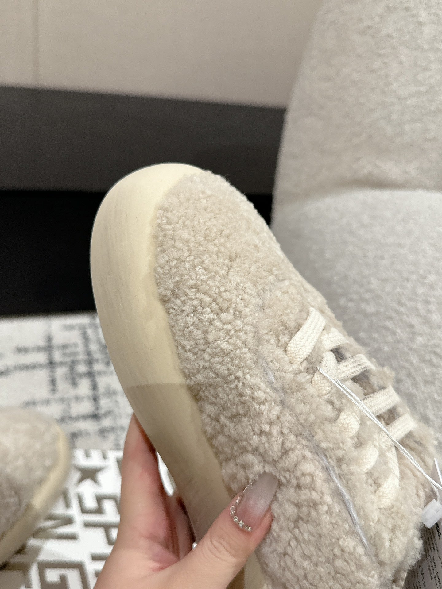 Golden Goose 2025 Space-Star Sabot Sneaker Beige White Wool 141175