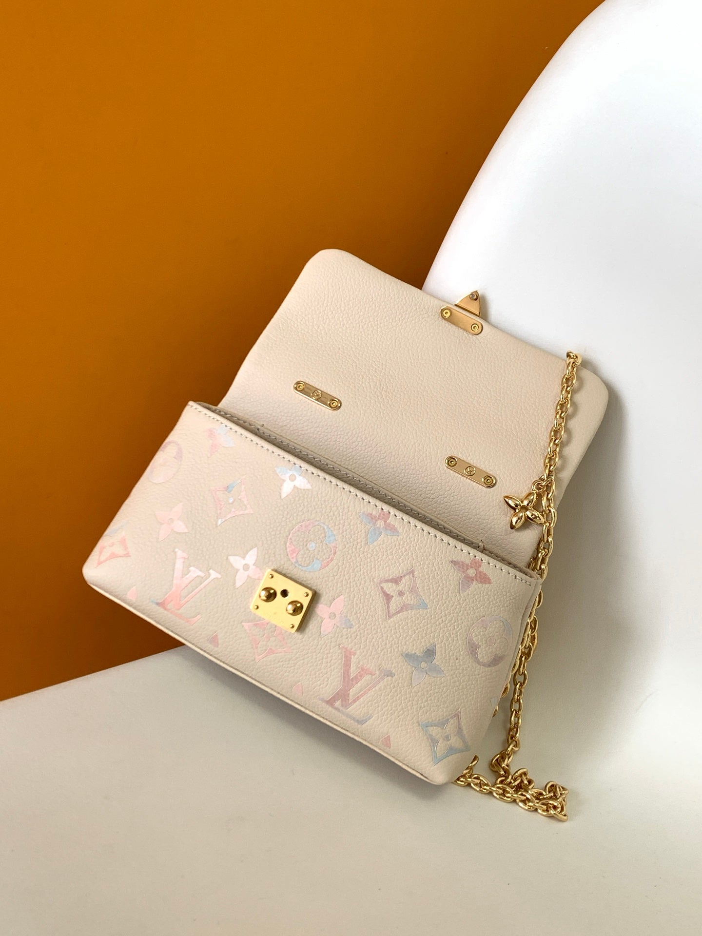 LV 2026 Nano Madeleine Handbag Beige Monogram Empreinte Leather 281645