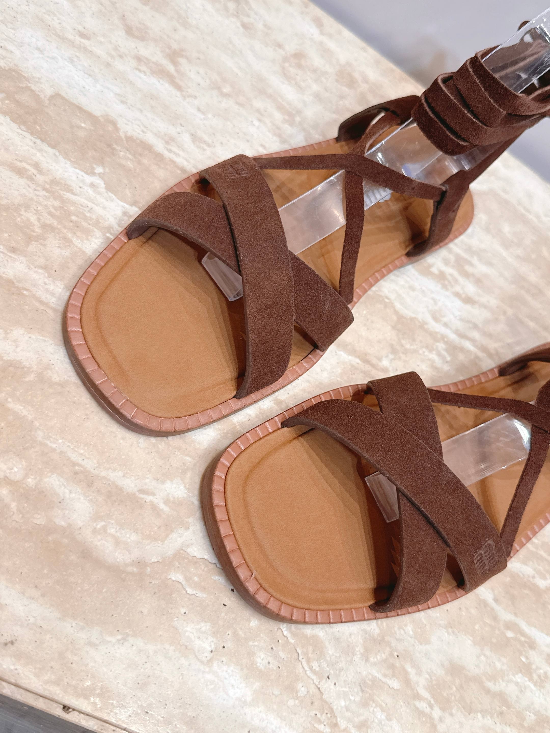 Miumiu 2026 Newest Back-Strap Sandals Suede 933387