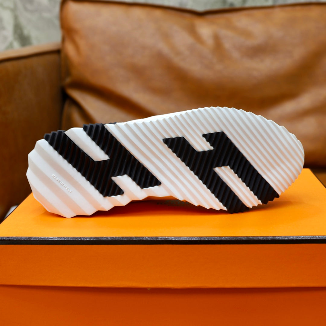 HM BOUNCING SNEAKER WHITE CANVAS AND CALFSKIN
