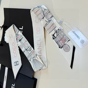 CC  Twilly Mini Scarf 120cm White Mulberry Silk 929777