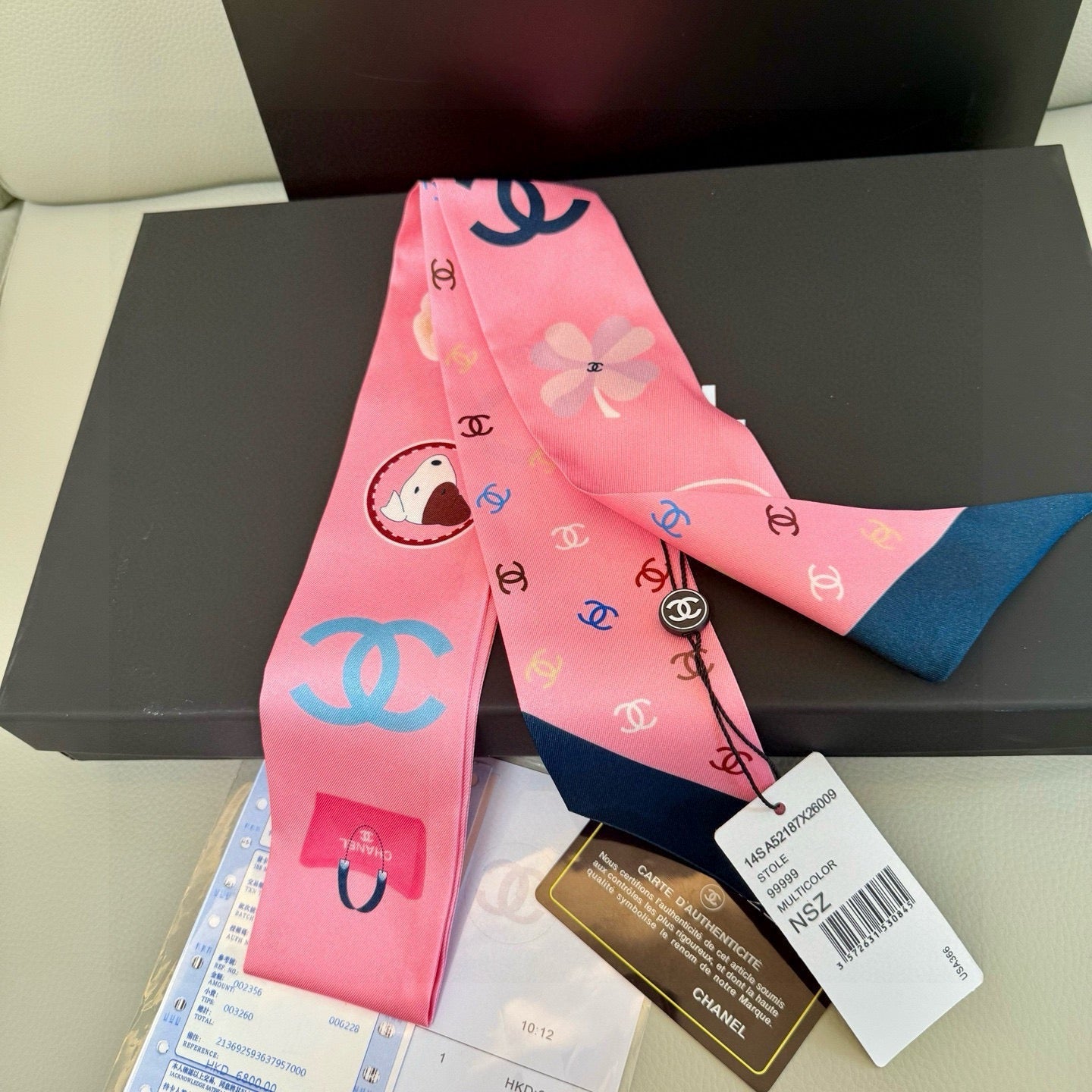 CC  Twilly Mini Star 120cm Pink Mulberry Silk 943503