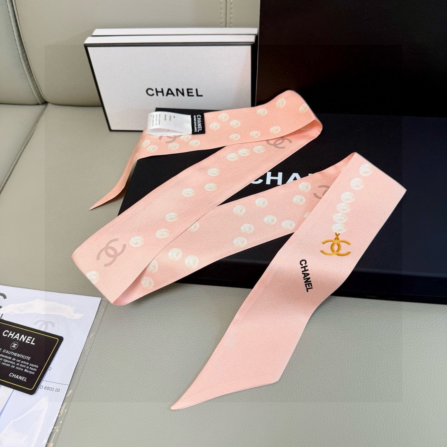 CC  Twilly Mini Scarf 120cm Light Pink Mulberry Silk 949111