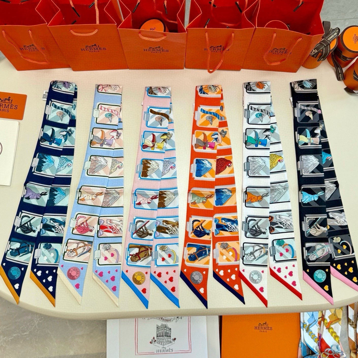 HM Twilly Mini Scarf 86CM Black Mulberry Silk 957159