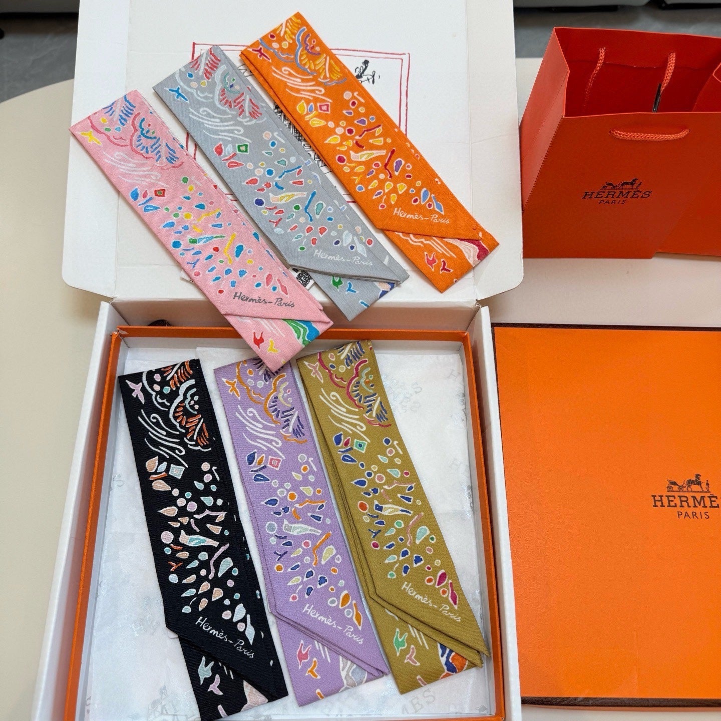 HM Twilly Mini Scarf 86CM Mustard Yellow Mulberry Silk 967443