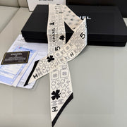 CC  Twilly Mini Scarf 120cm White Mulberry Silk 968851