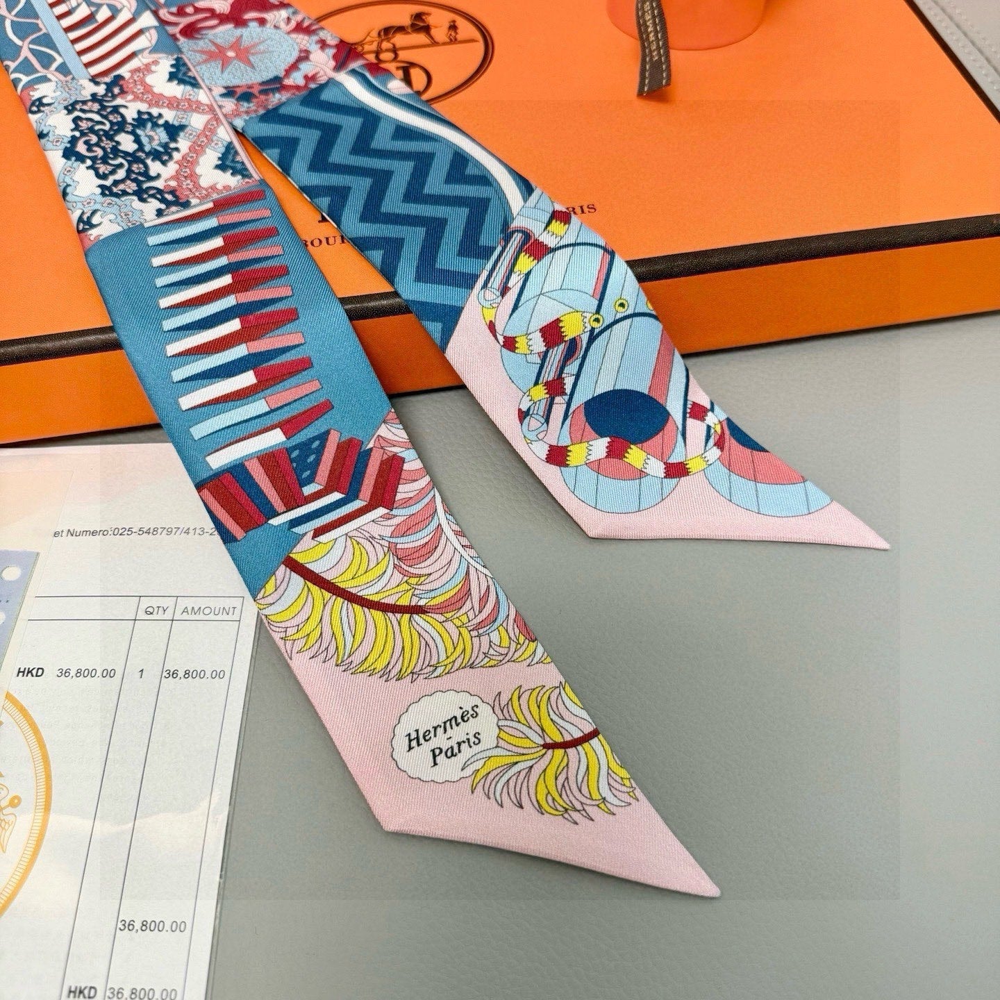 HM Twilly Mini Scarf 86CM Colorful Mulberry Silk 969050