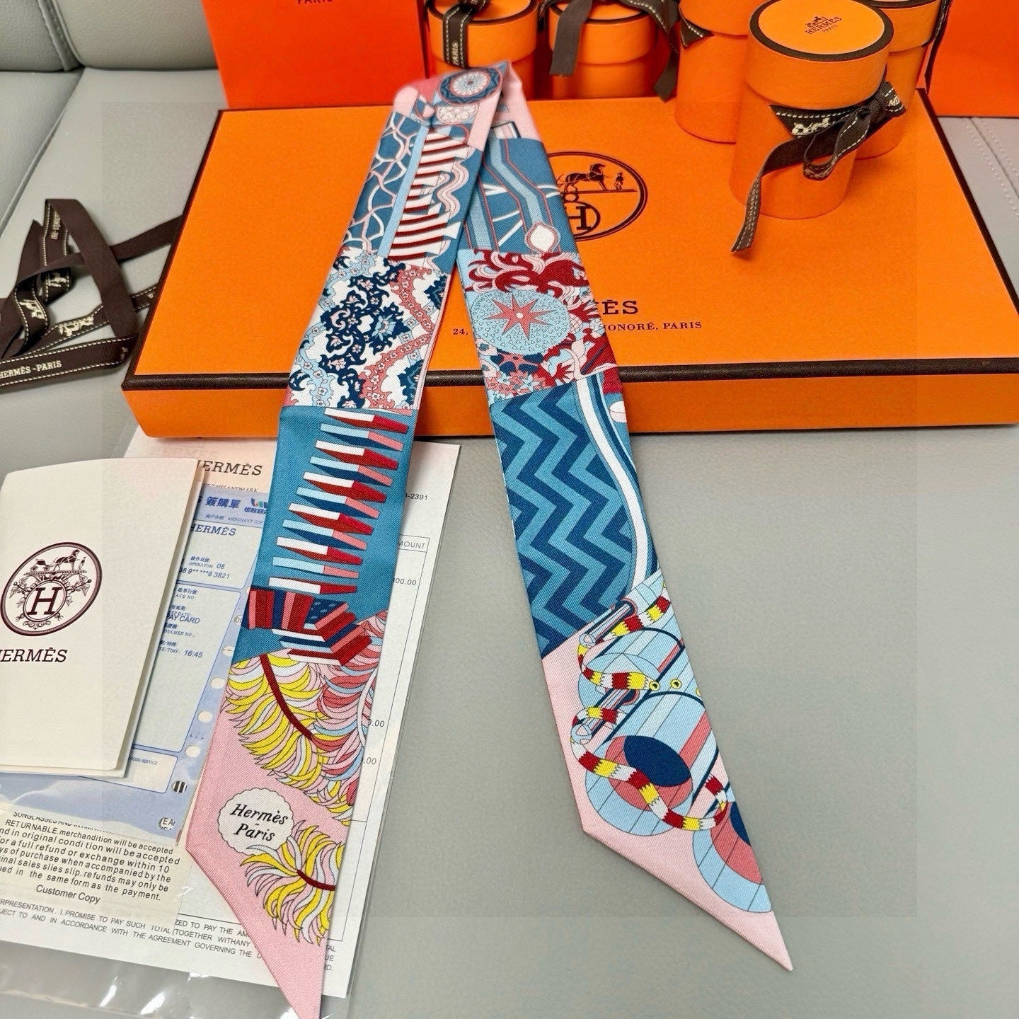 HM Twilly Mini Scarf 86CM Colorful Mulberry Silk 969050