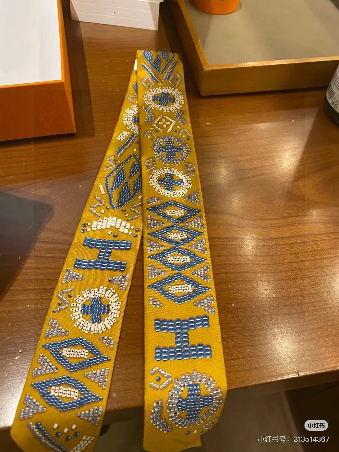 HM Twilly Mini Scarf 86CM Yellow Mulberry Silk 969054