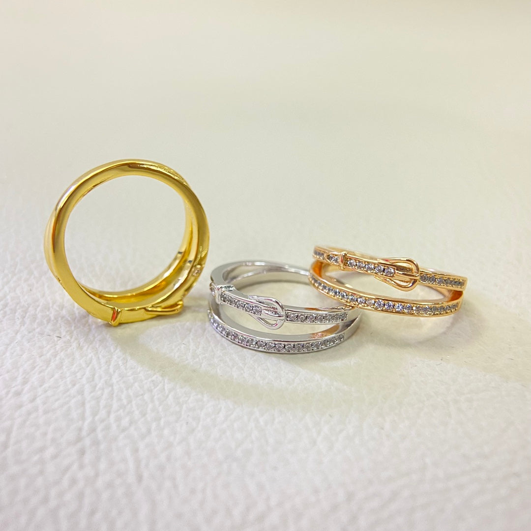 HM Buckle Diamond 2 Ring