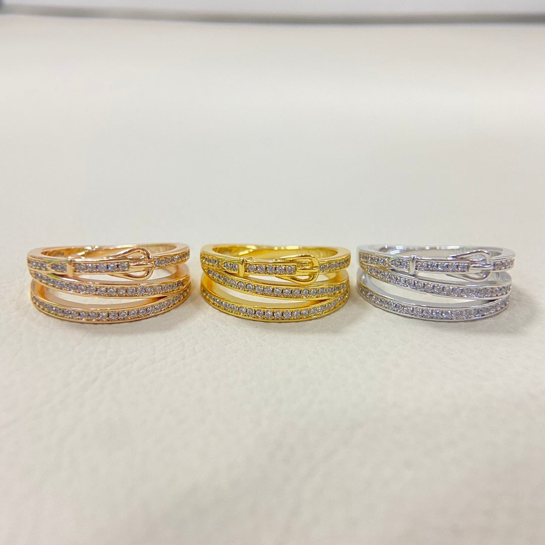 HM Buckle Diamond 3 Ring