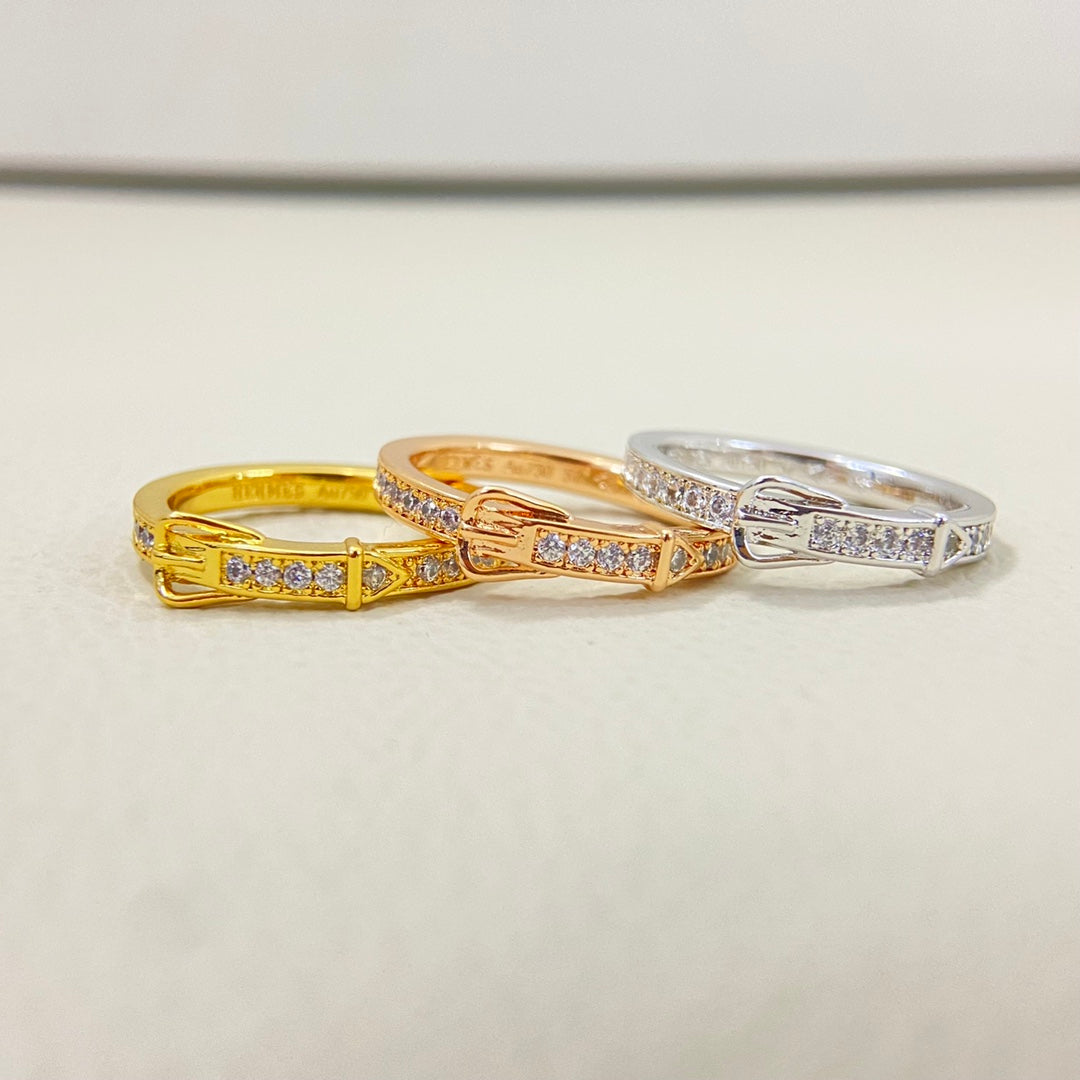 HM Buckle Full Diamond Ring
