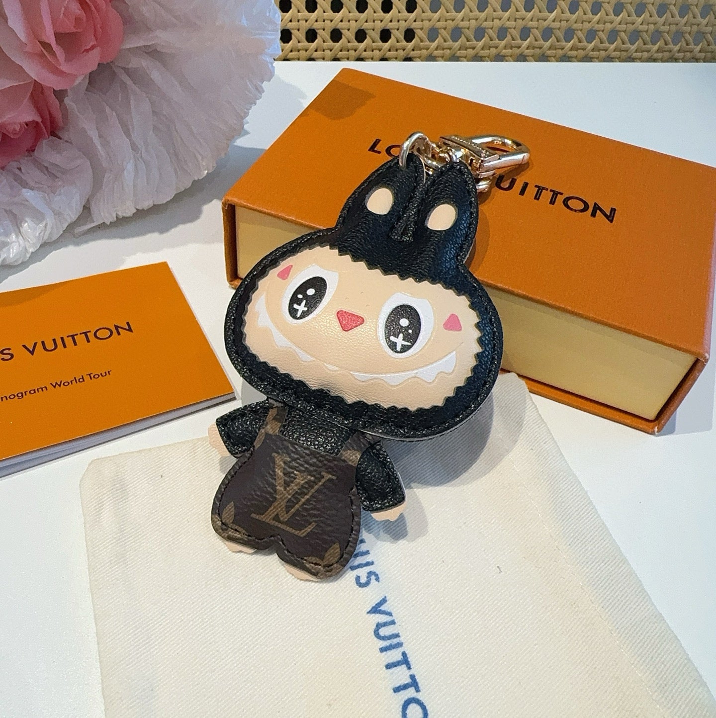 LV Black Labubu Charm