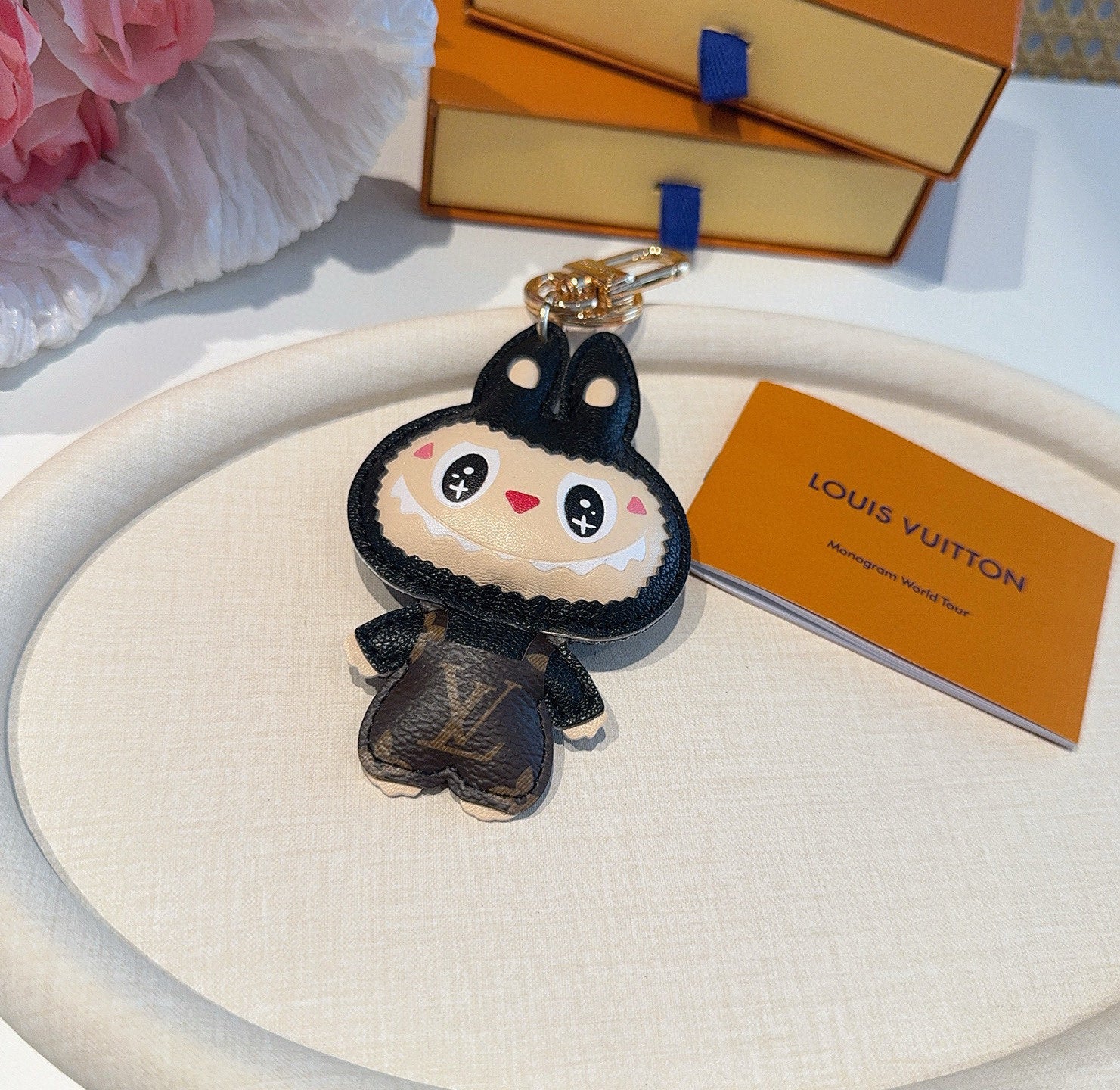 LV Black Labubu Charm