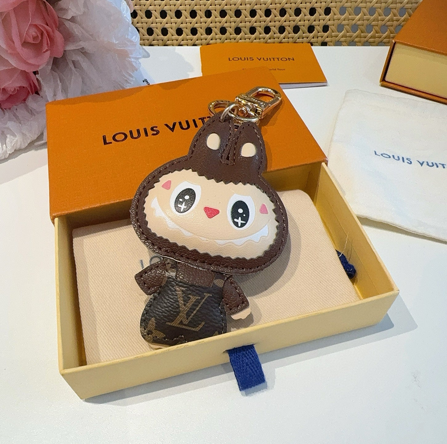 LV Brown Labubu Charm