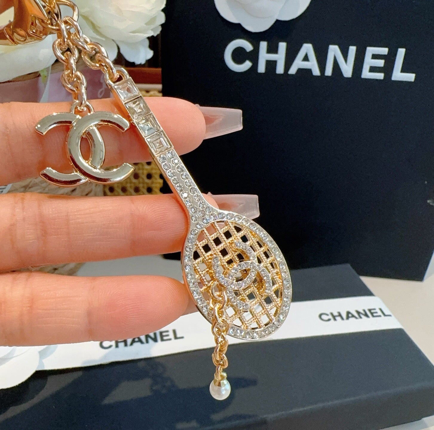 Chanel Tennis Racket Charm 415598