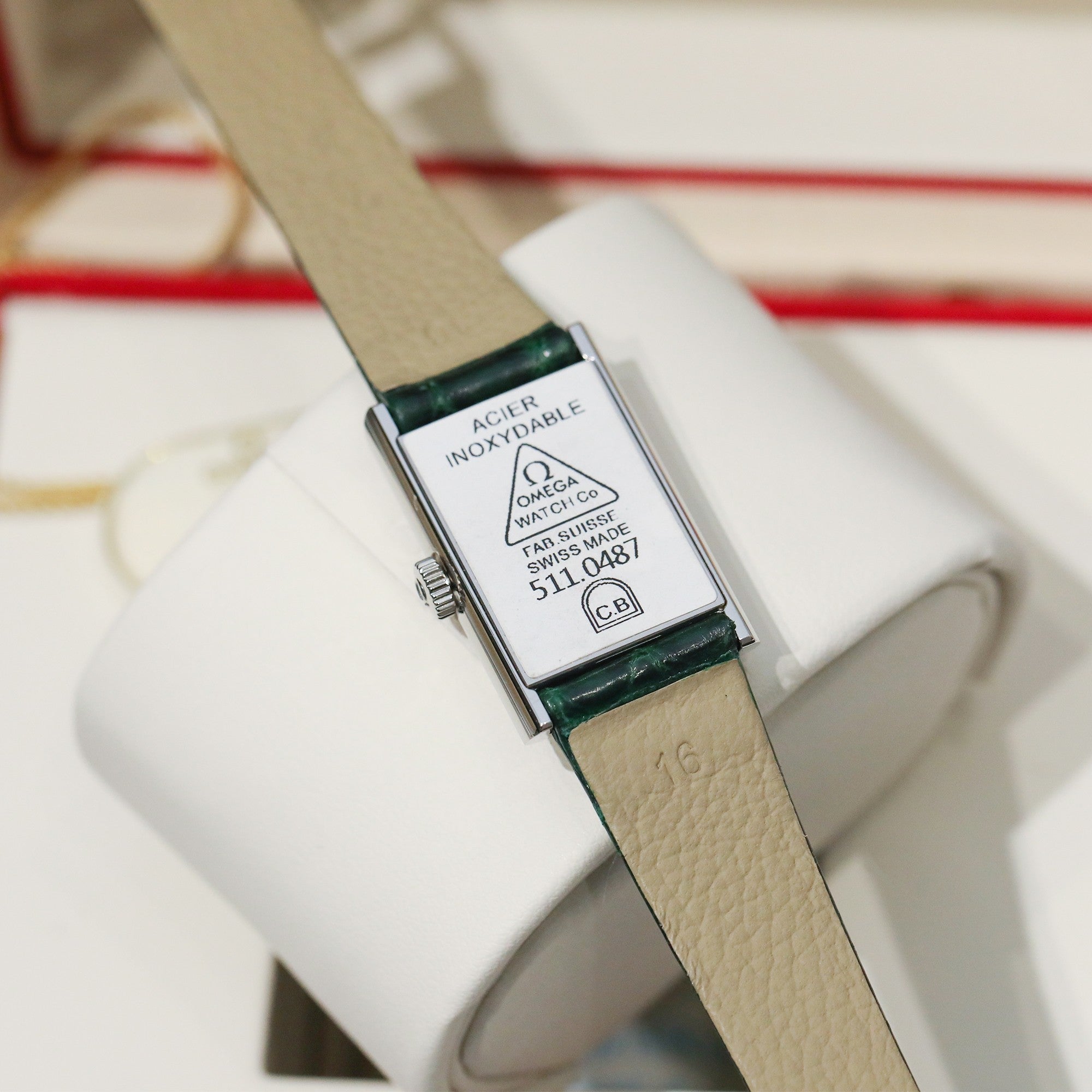 Omega De Ville 26.12mm Silver Green Dial