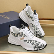 CD LINE SNEAKER WHITE AND CHARCOAL CALFSKIN