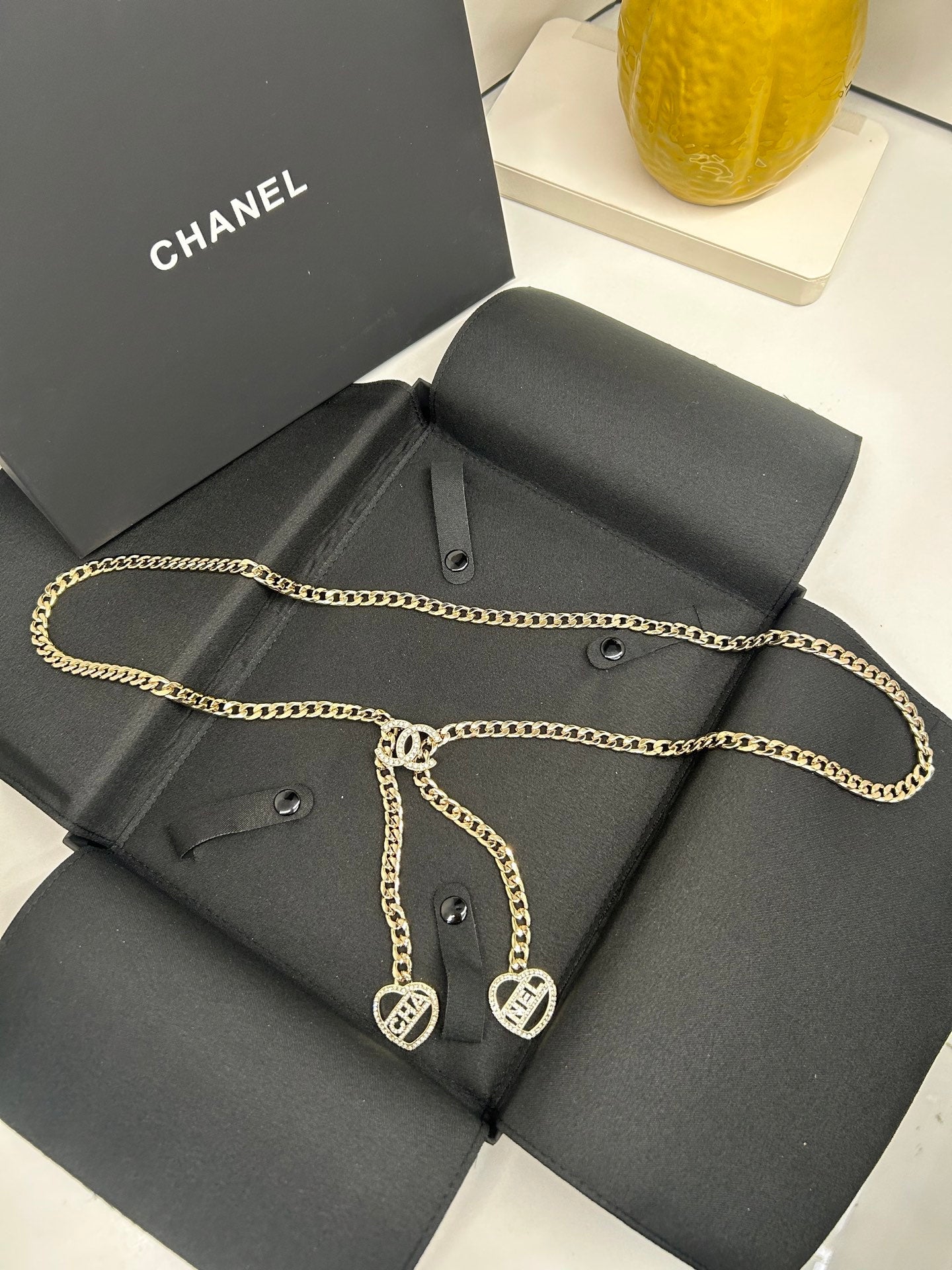Chanel 2026 CC Heart Charm Chain Belt 213296