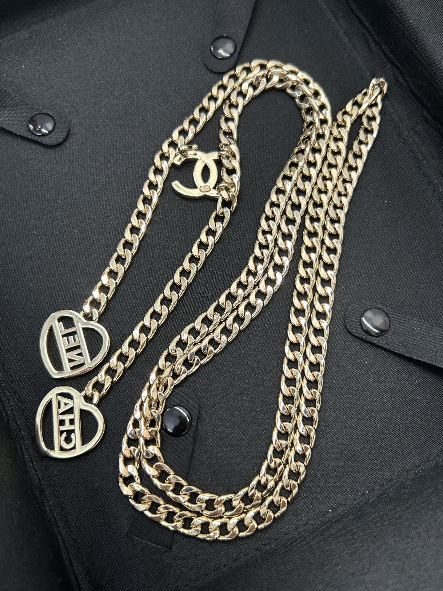 Chanel 2026 CC Heart Charm Chain Belt 213296