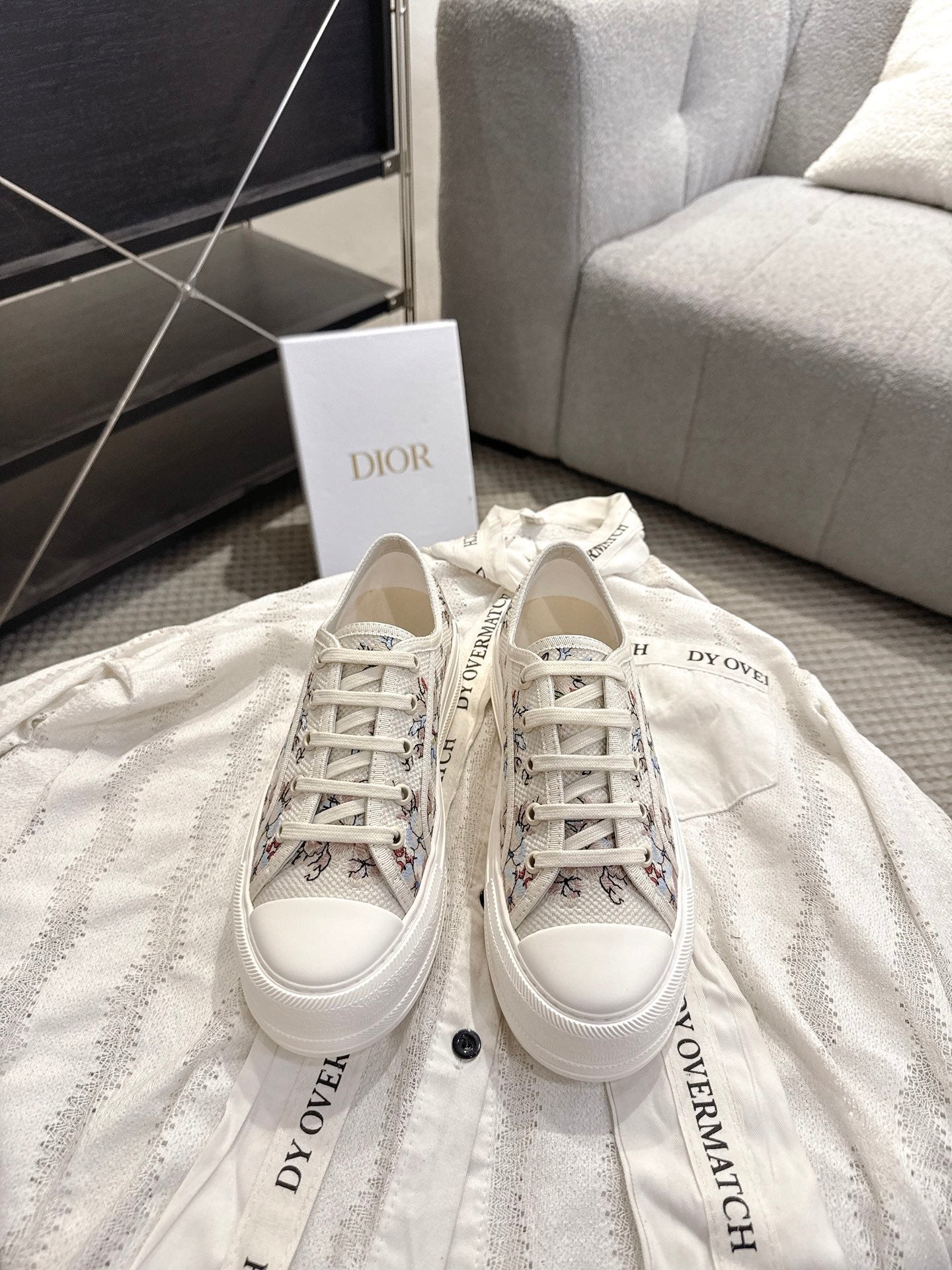 Dior 2026 Embroidered Platform Sneaker Canvas 932124