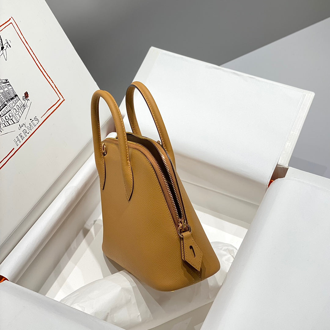 HM Bolide 25 Camel Epsom Leather Gold Hardware 237418