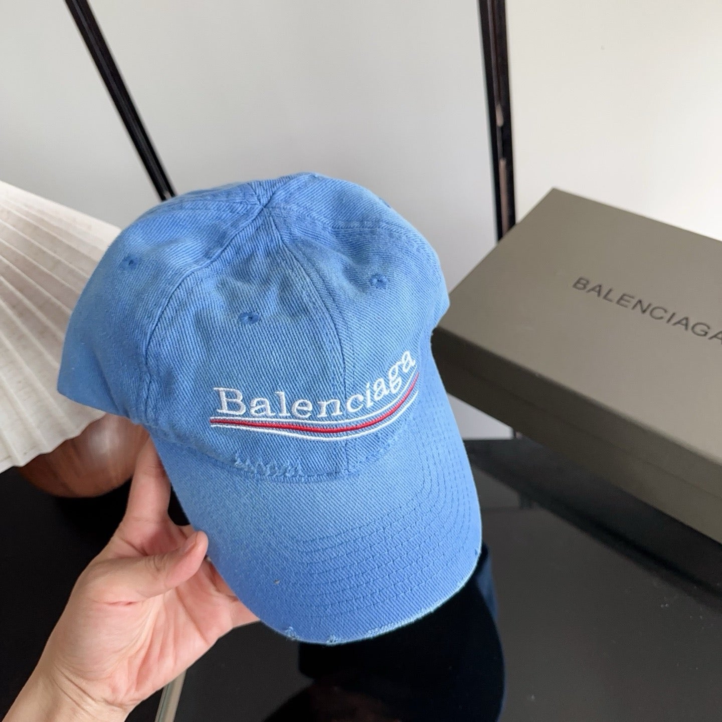 Balenciaga Baseball Cap with Embroidered Letters 412862