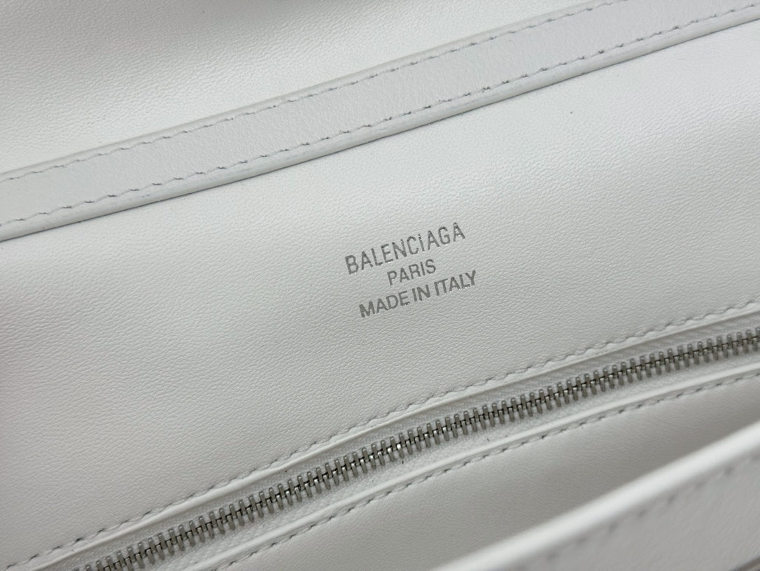 Balenciaga Small Bag 29 White Calfskin Sliver Hardware