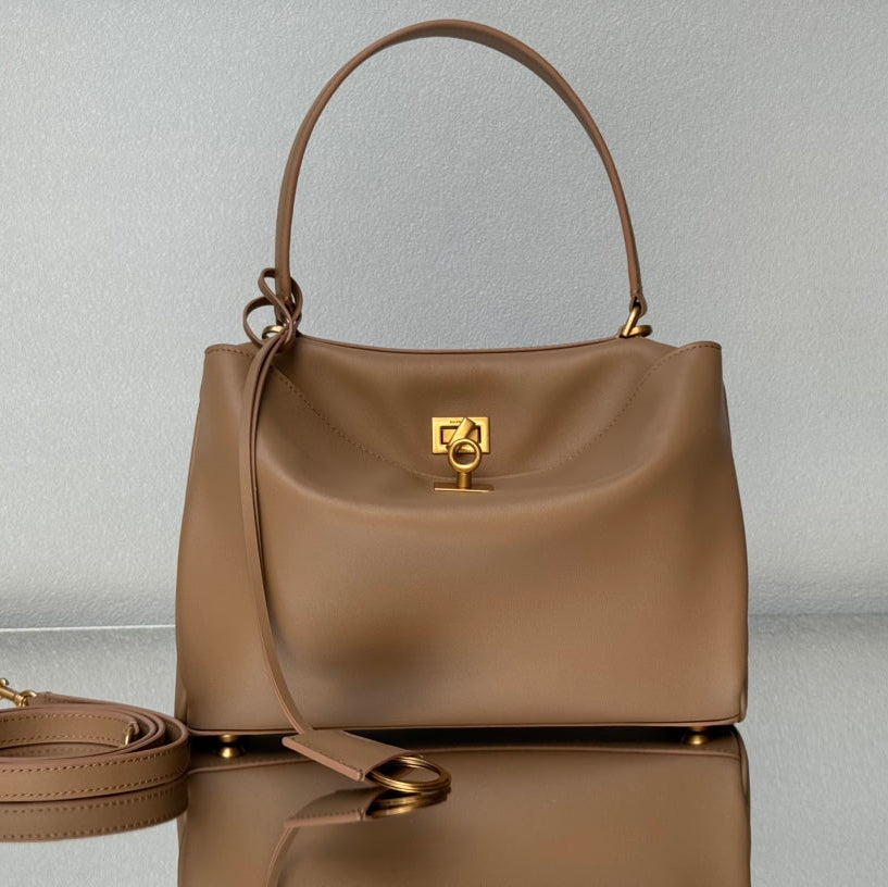 Balenciaga Medium Bag 35 Rich Brown Calfskin Gold Hardware