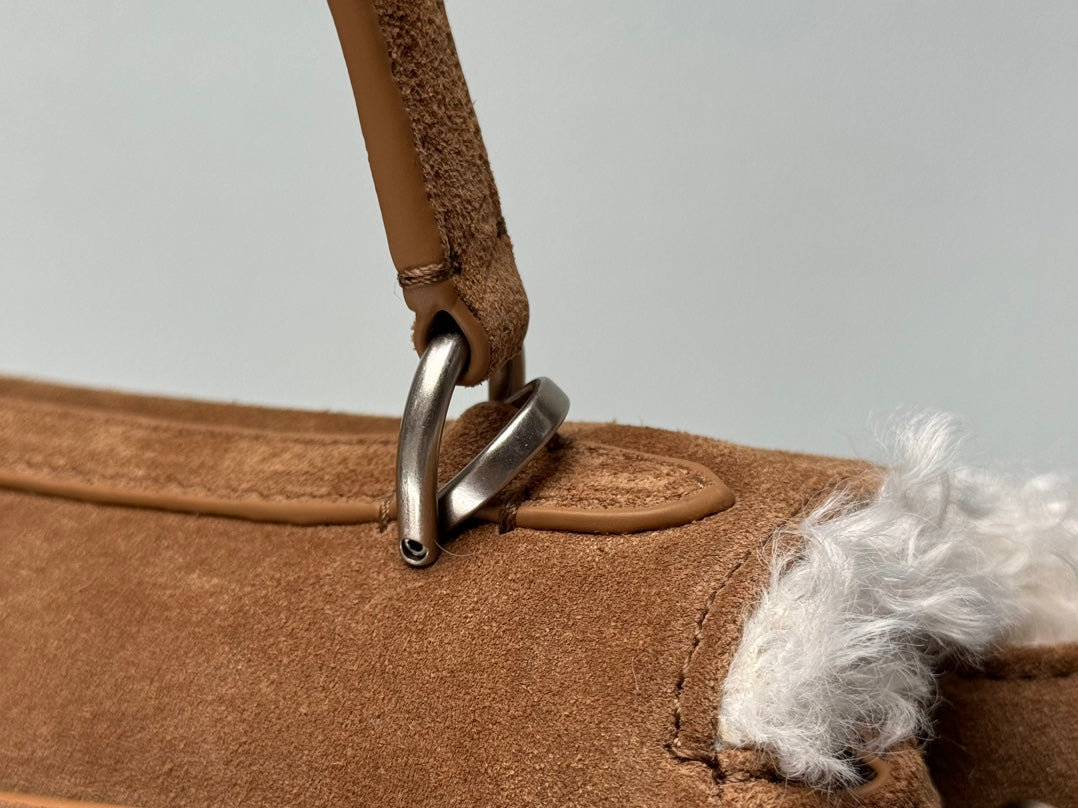 Balenciaga Small Rodeo Bag 29 Brown Suede Sliver Hardware