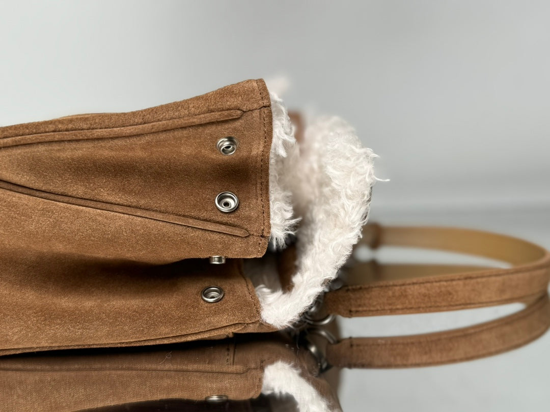 Balenciaga Small Rodeo Bag 29 Brown Suede Sliver Hardware