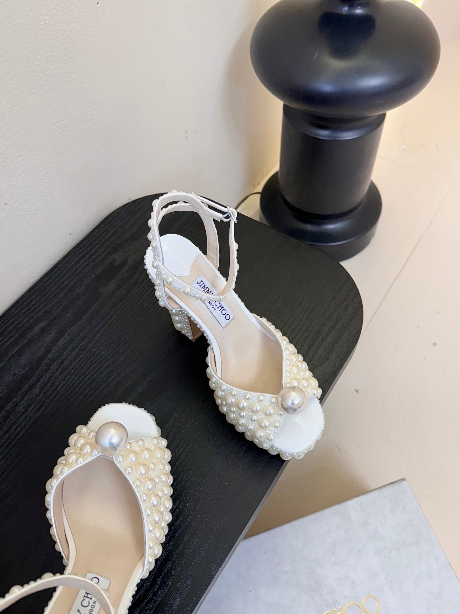Jimmy Choo 2026 Sacaria 120mm Platform Sandal Pearl Shine White Cowhide