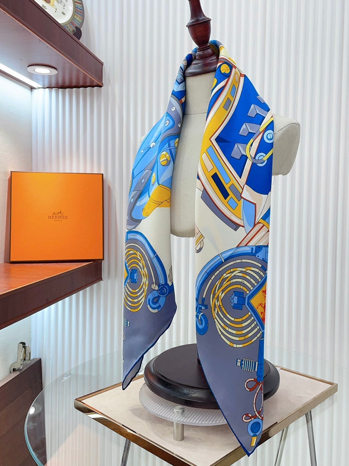 Neo Brandebourgs Scarf 90 CM In Colorful Silk Twill  257434