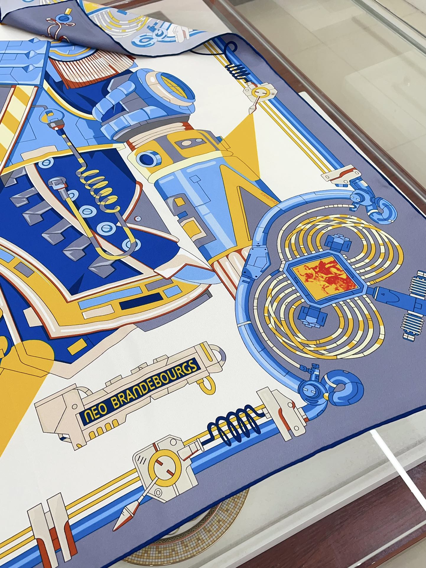 Neo Brandebourgs Scarf 90 CM In Colorful Silk Twill  257434