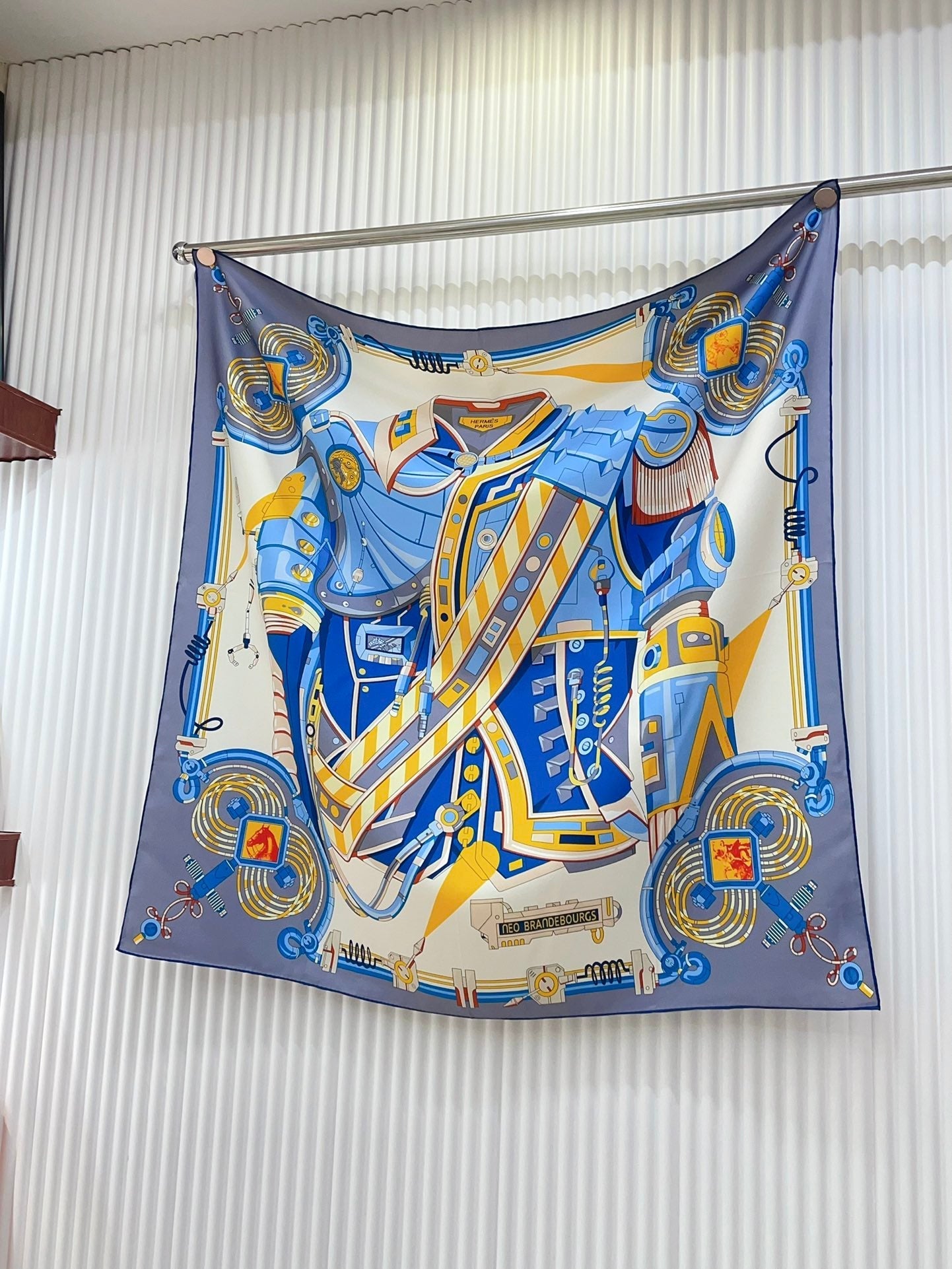 Neo Brandebourgs Scarf 90 CM In Colorful Silk Twill  257434