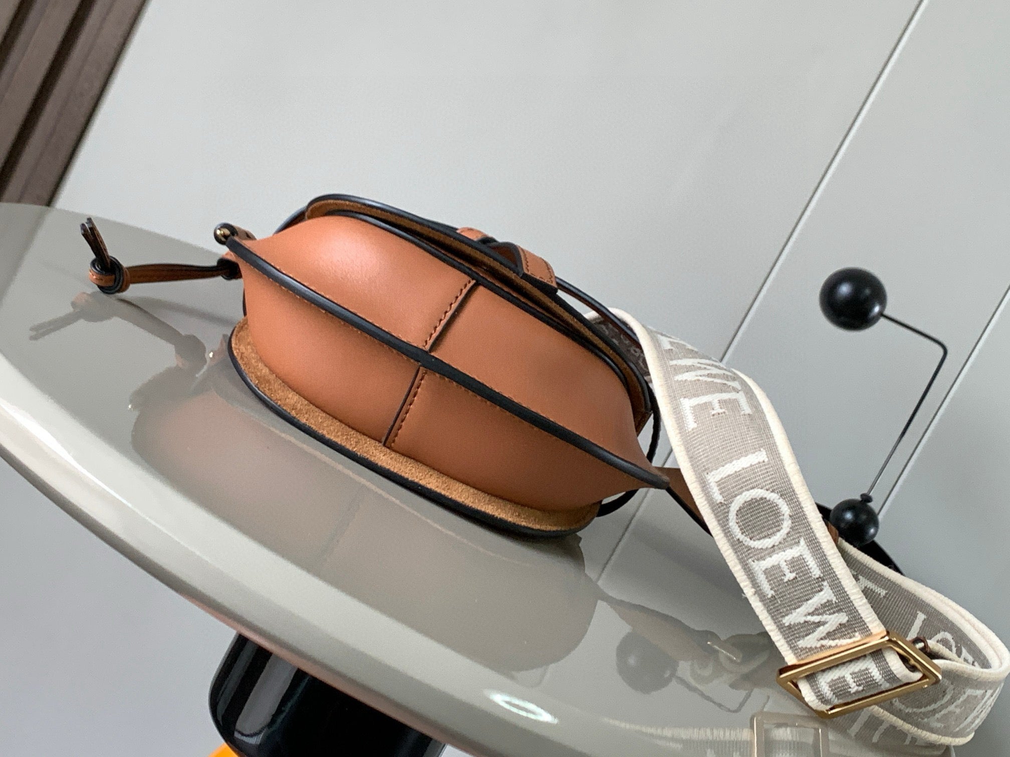 Loewe Saddle Bag 21 Brown Leather 280446