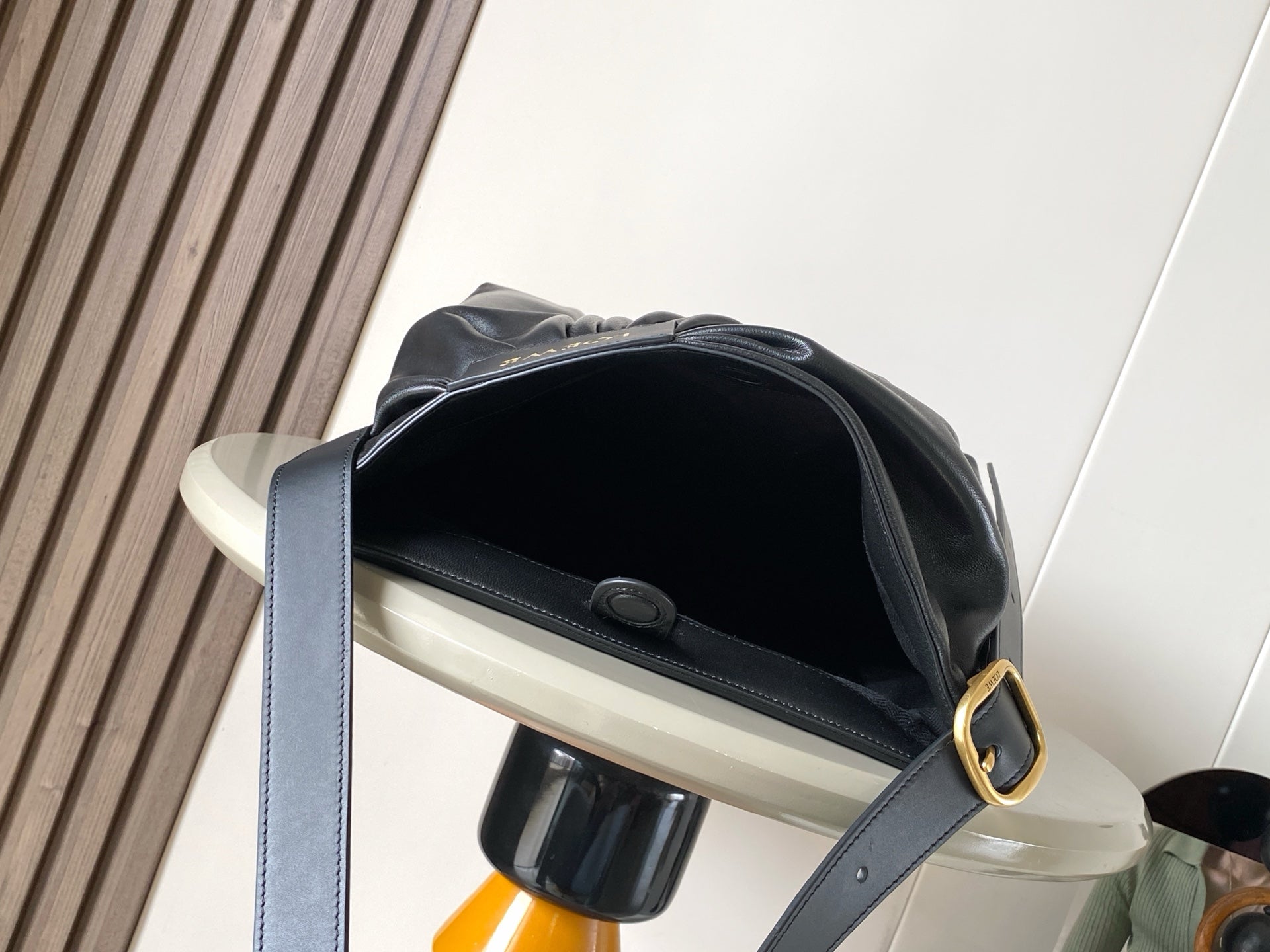 Loewe Draped Handbag 30 Black Lambskin 280534