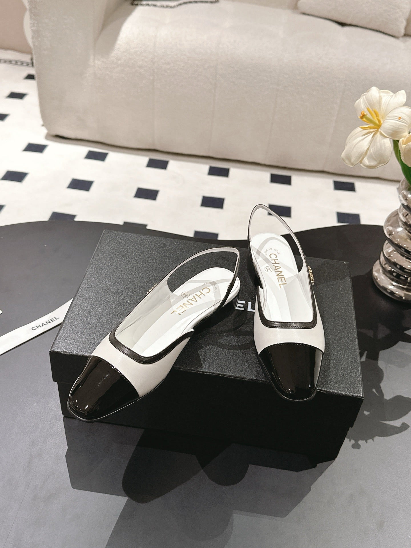 CC Slingback White Leather 237498