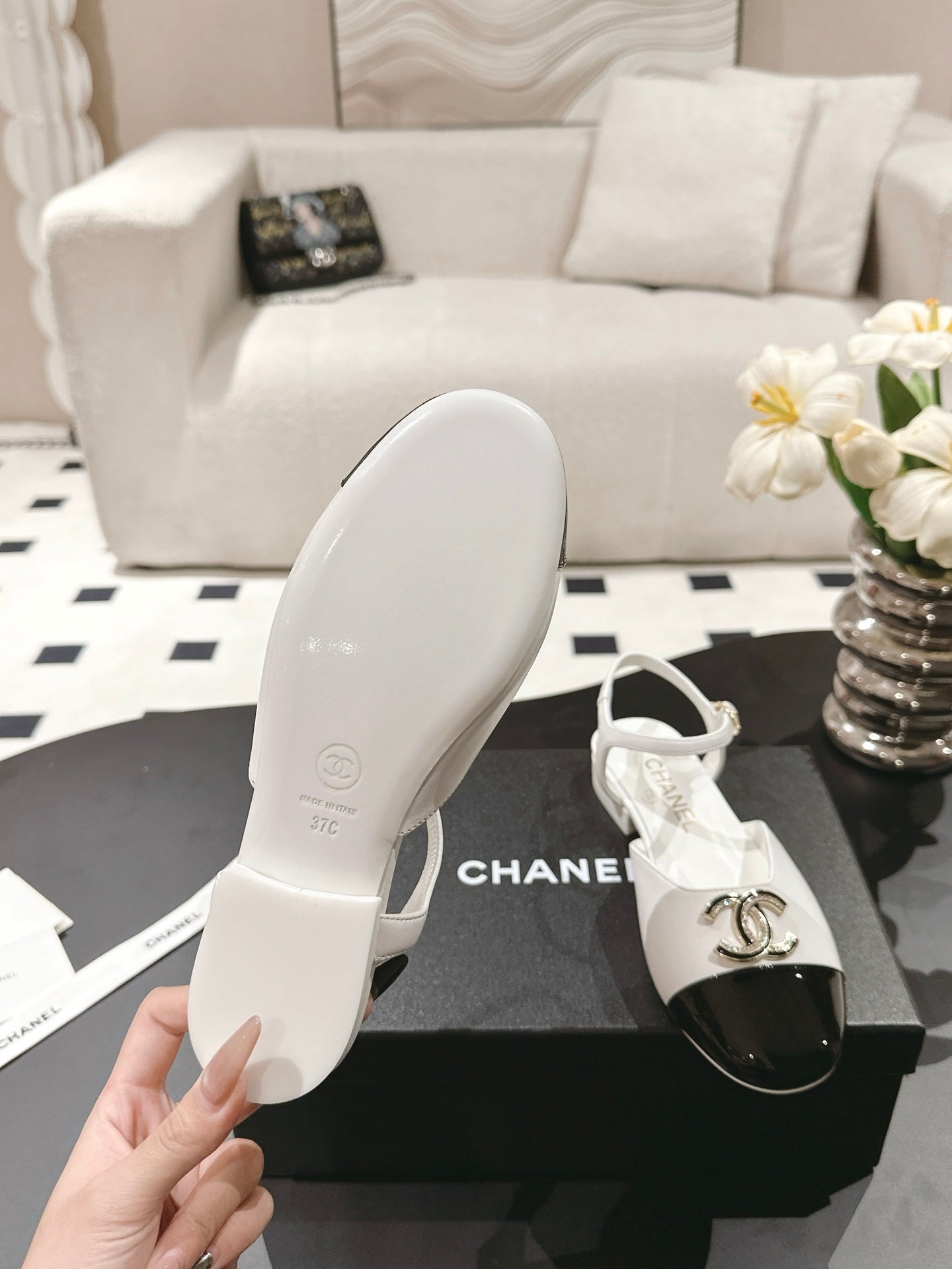 CC Slingback White Sheepskin 237514