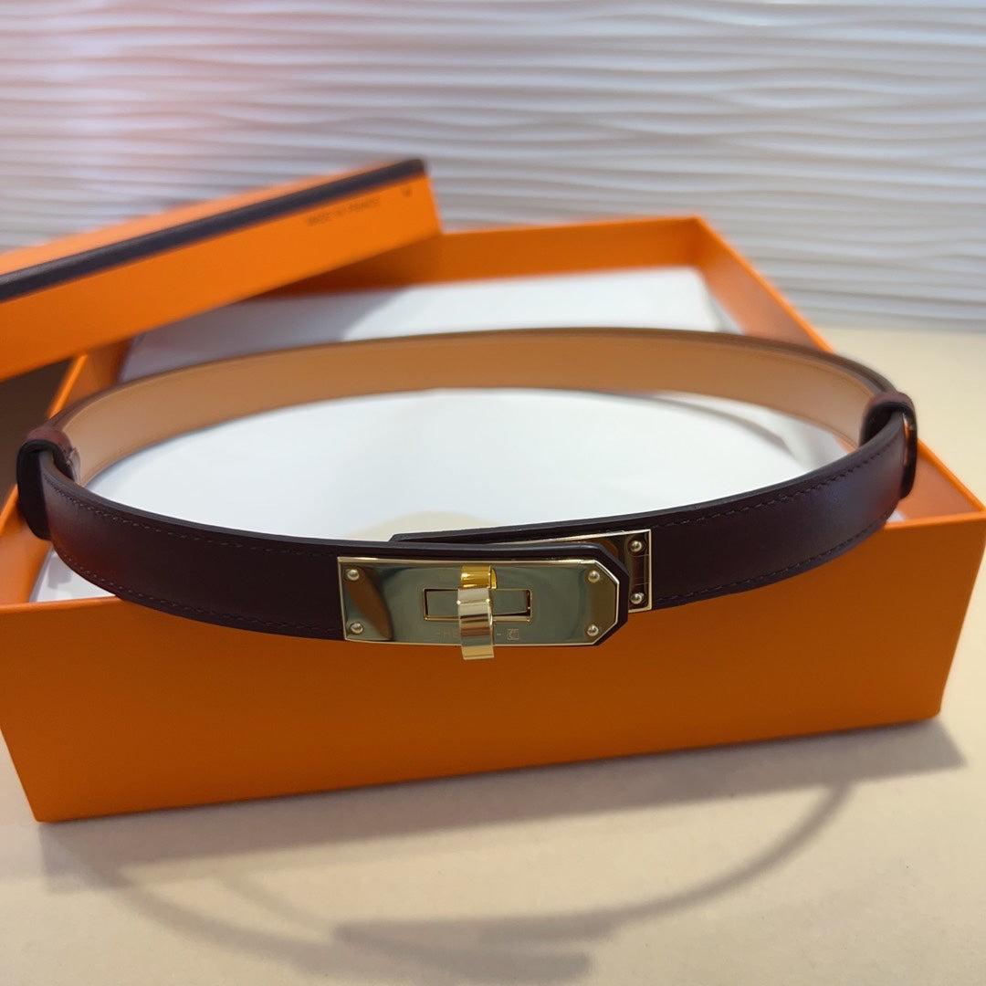 hm kelly belt 18mm burgundy calfskin gold buckle