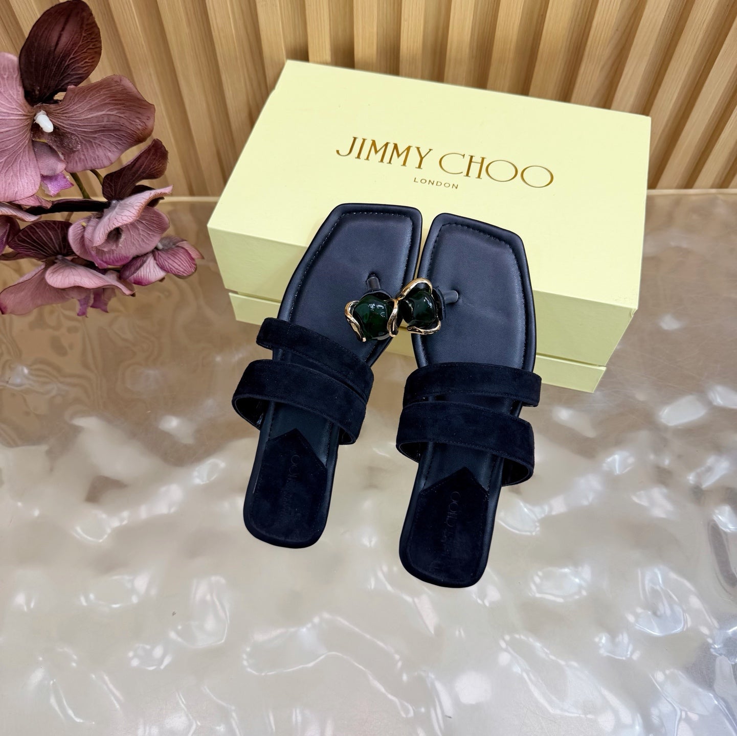 Jimmy Choo 2026 Flat Sandals Suede 949782