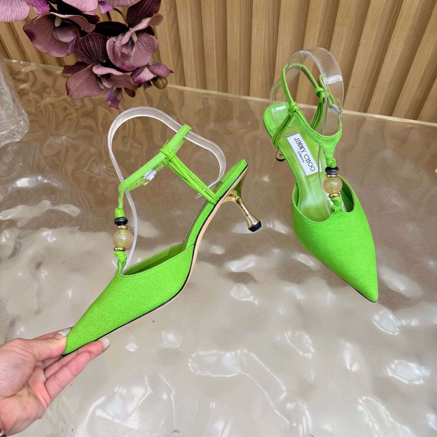 Jimmy Choo 2026 Lauri Slingback 65mm Suede Leather 949800