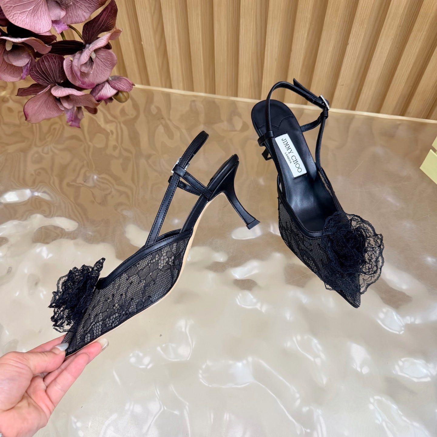Jimmy Choo 2026 Mimmi Slingback 65mm Lace 949803