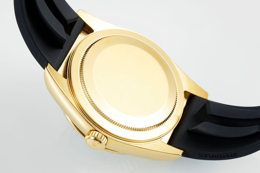 Rolex Sky-Dweller 42mm Gold Case White Dial Rubber Strap