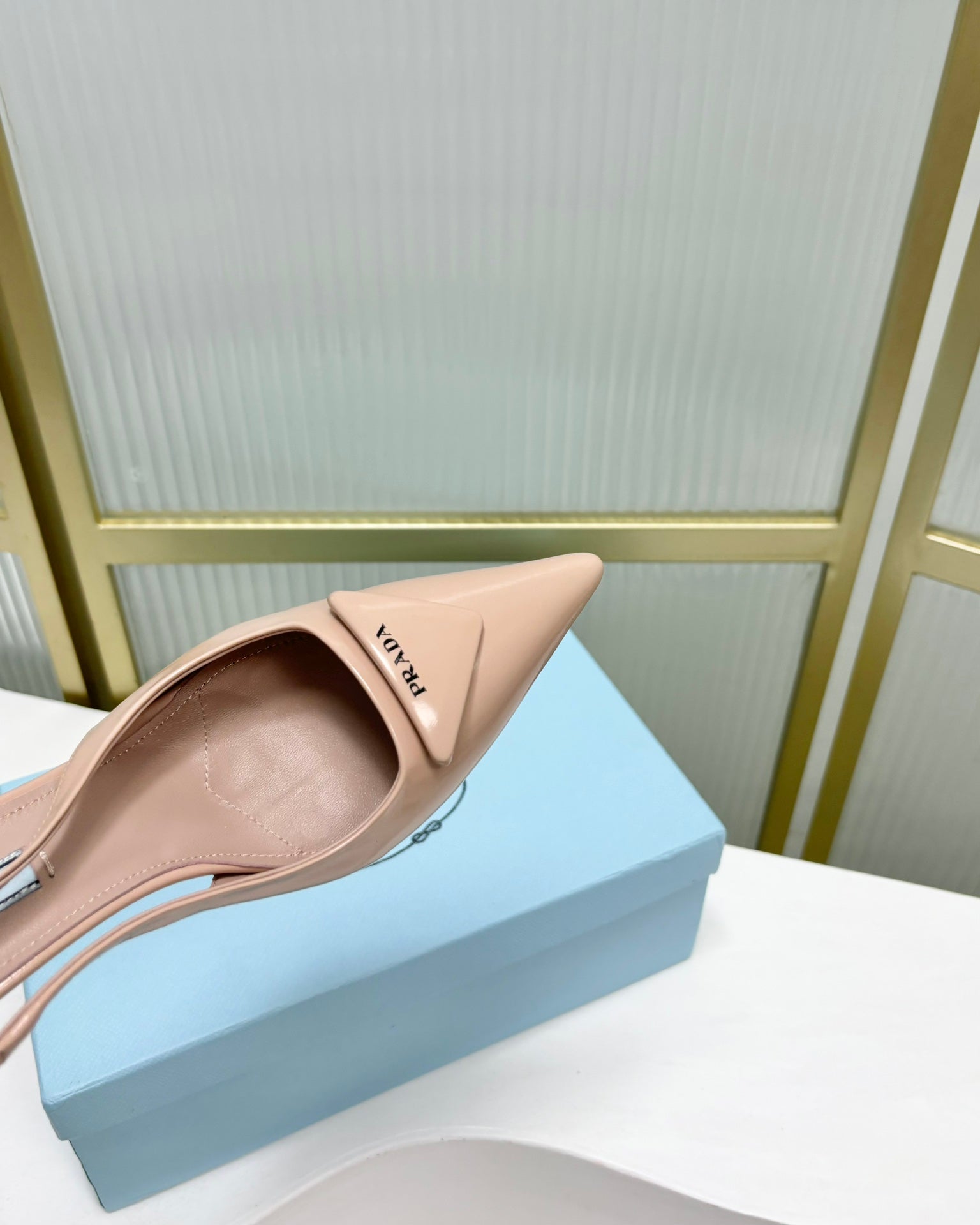 PRA SLINGBACK PUMPS 75MM PATENT LEATHER