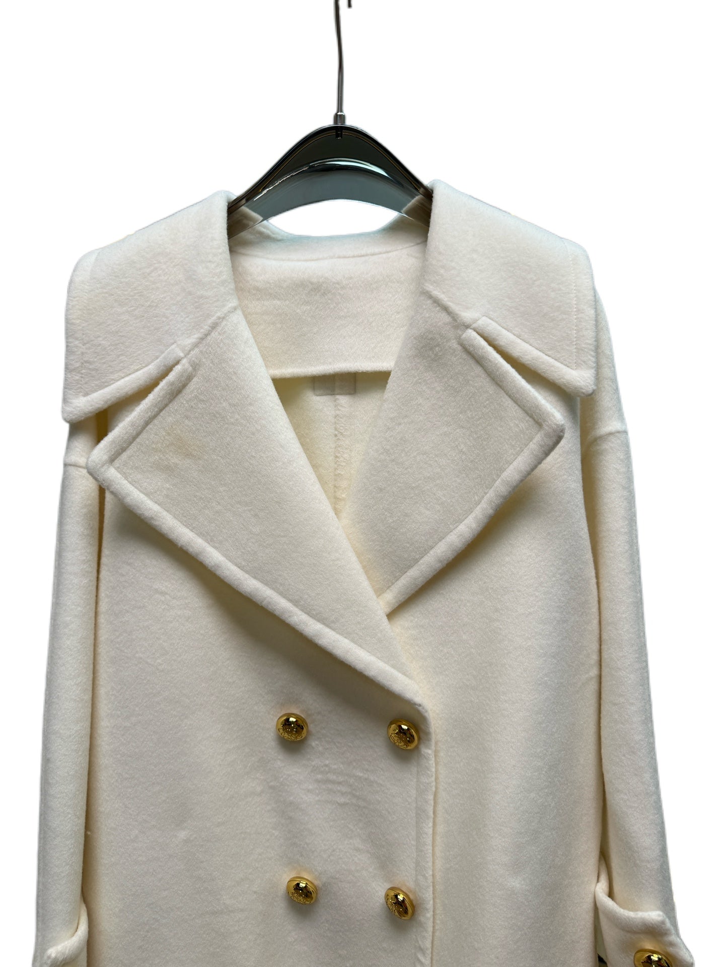 Loewe 2025 Coat White Wool Cashmere 305190